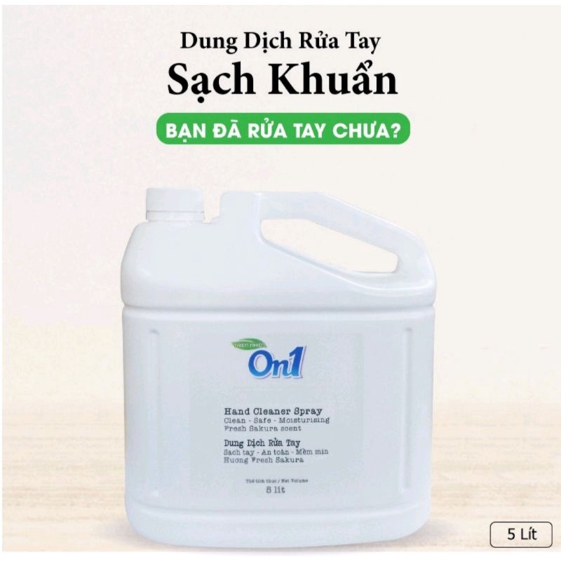 Dung Dịch Rửa Tay Khô On1 Hương Fresh Sakura 5 Lít