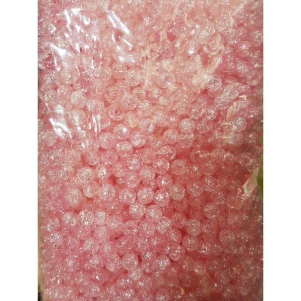 50g hạt nhựa nứt nhiều màu có lỗ xỏ size 8-10mm