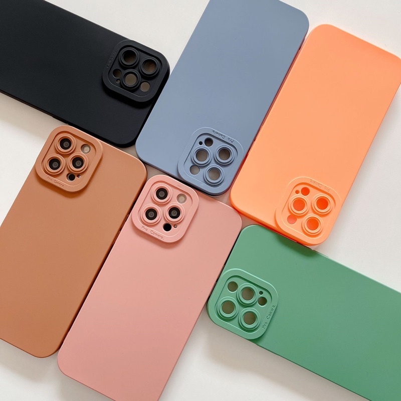 (SIÊU RẺ) Ốp lưng iphone trơn lì procam hồng mint nâu 7plus/8/8plus/x/xr/xs/11/12/13/pro/max/plus/promax
