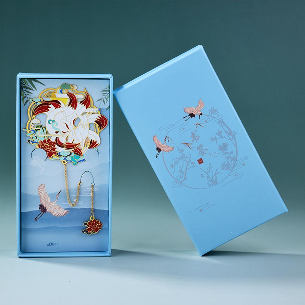 ZAIJIE24 Thẻ Đánh Dấu Trang Sách Bằng Đồng Thau Phối Tua Rua Phong Cách Retro