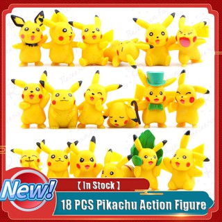 【In Stock】18 Piece Pokemon Pikachu Action Figure Collection Model Doll For Kids Birthdays Gifts For Kids Gifts