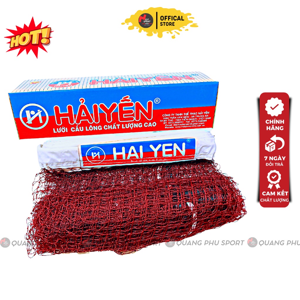 Lưới Cầu Lông Hải Yến Tiêu Chuẩn Thi Đấu_Siêu Bền, Dây Lưới Đan Xen Đều Và Rất Chắc Chắn, Cao Cấp