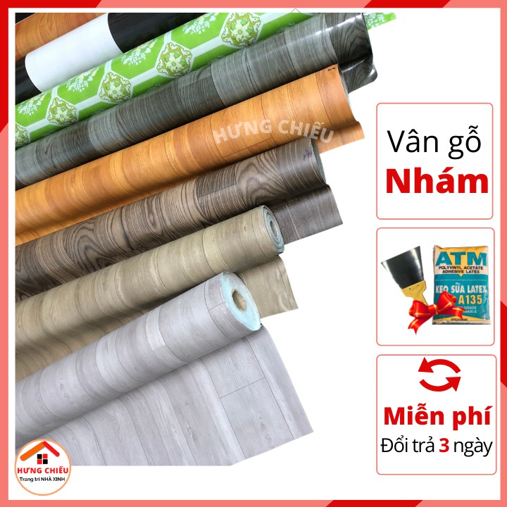 Thảm trải sàn vân gỗ xám nhạt I Simili trải sàn vân gỗ pvc nhám xám chống nước tấm dán nền nhà giá rẻ