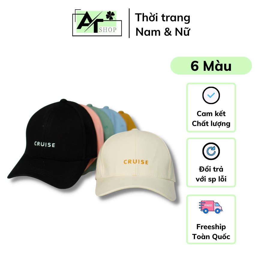 Mũ lưỡi trai 🔺 MẪU MỚI NHẤT 🔺 Nón kết thêu chữ CRUISE chất kaki cao cấp form unisex nam nữ N17