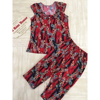 [45-75kg] Đồ Bộ trung niên thun lạnh quần lửng