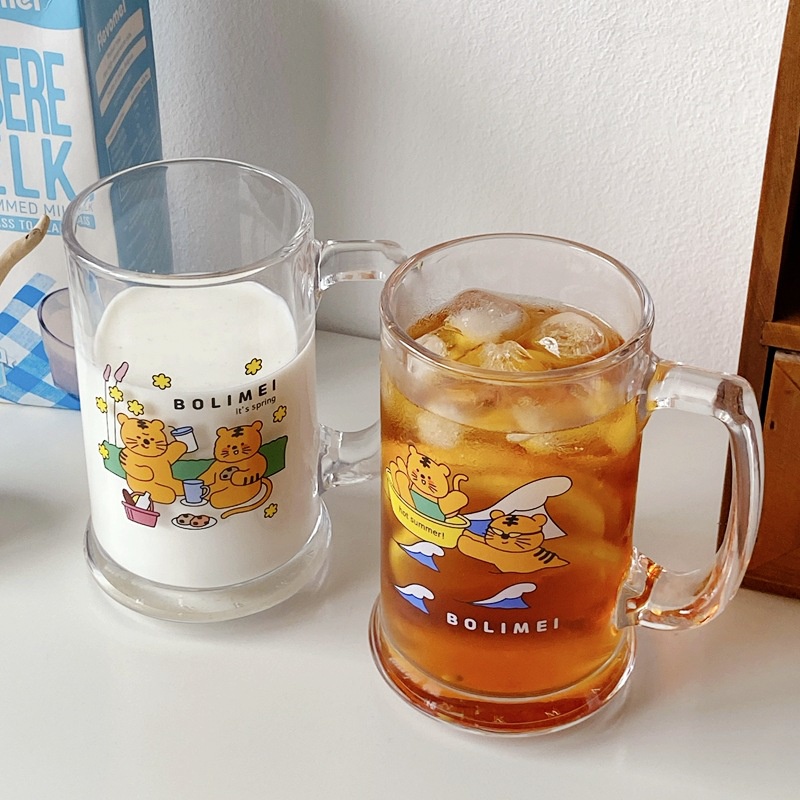 Cốc, Ly Cối Cao Có Tay Cầm Hình Hổ Spring Summer Tiger