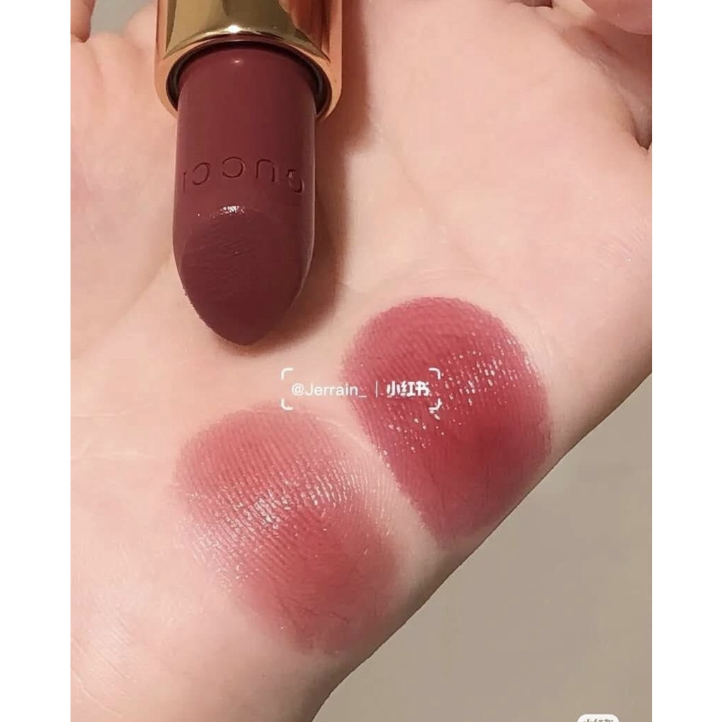 Son dưỡng có màu Gucci Voile 203 213 208 508, tông màu hồng đất, nhiều chất dưỡng, màu lên môi chuẩn