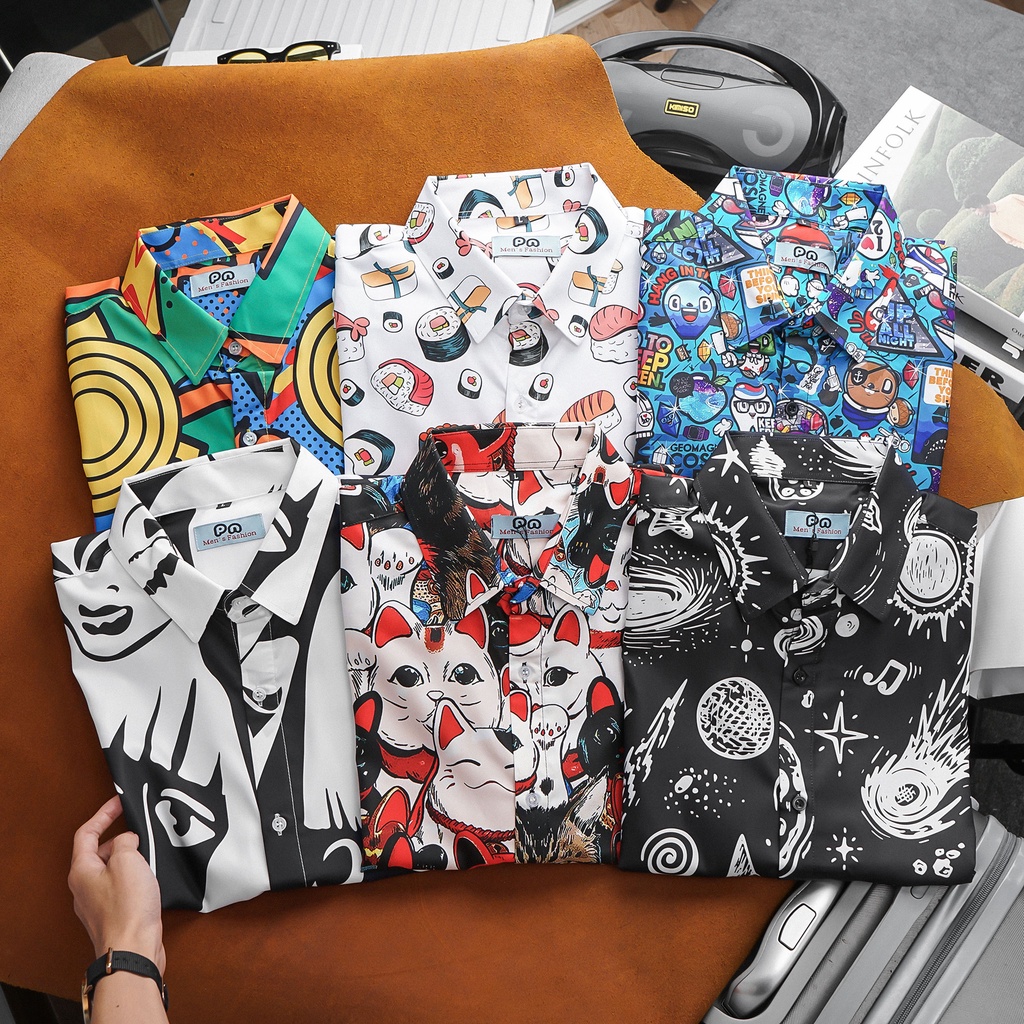 Bigsize- Áo sơ mi họa tiết thời trang độc lạ 85-130kg