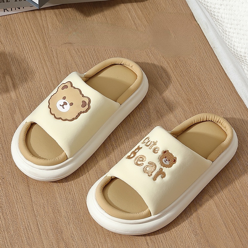 Dép Đi Trong Nhà Họa Tiết Gấu Dễ Thương Phong Cách Mùa Hè Cá Tính