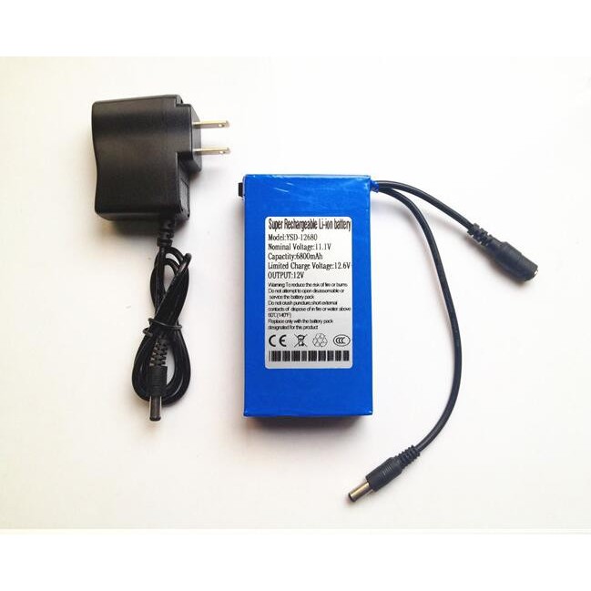 Pin lithium công suất lớn 12V 6800mah + SẠC