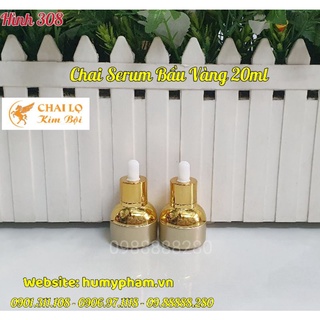 Chai Đựng Serum Bầu Vàng 20ml