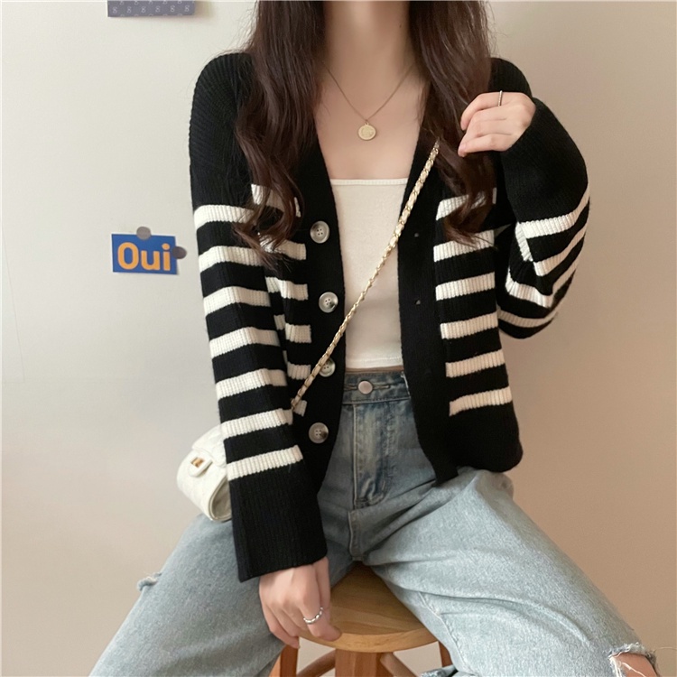 NRVP Áo Sweater Dệt Kim Dài Tay Thiết Kế Mới Thời Trang Theo Phong Cách Hàn Quốc Cho Nữ