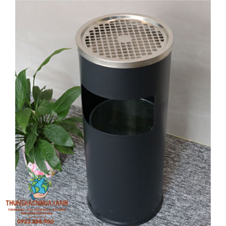 THÙNG RÁC GẠT TÀN DẠNG TRÒN INOX B-073