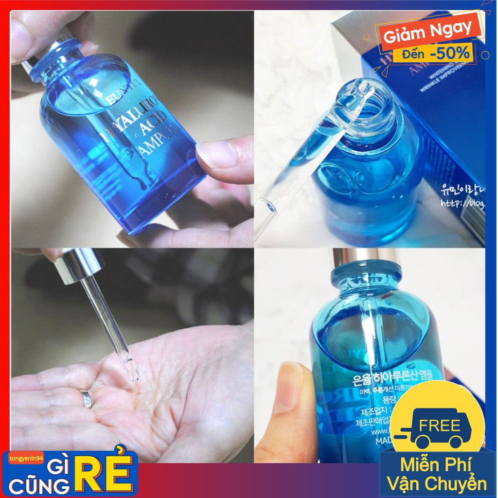 Tinh chất cấp ẩm EUNYUL HYALURONIC ACID AMPOULE 30ml (Có Bill)