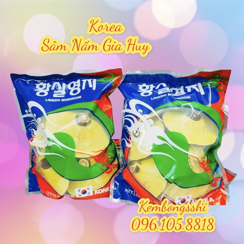 [DATE MỚI] Nấm Linh Chi Vàng Chanh Hàn Quốc Túi Xanh 1Kg