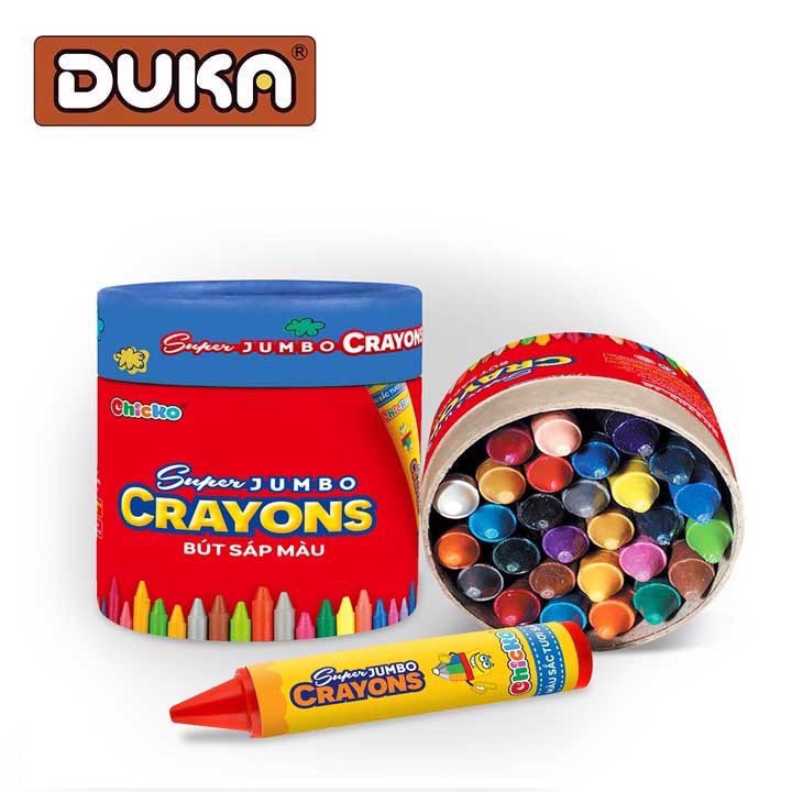 Văn Phòng Phẩm DUKA: Bút Sáp Màu Super Jumbo Crayons (18 Màu) DK 3305