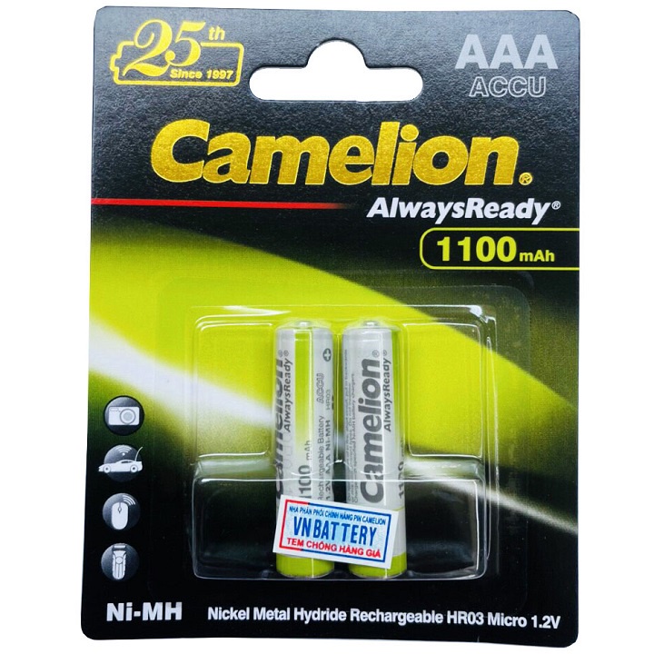 4 viên pin sạc AAA 1100mAh Ni-MH Rechargeable Battery 1.2V CAMELION