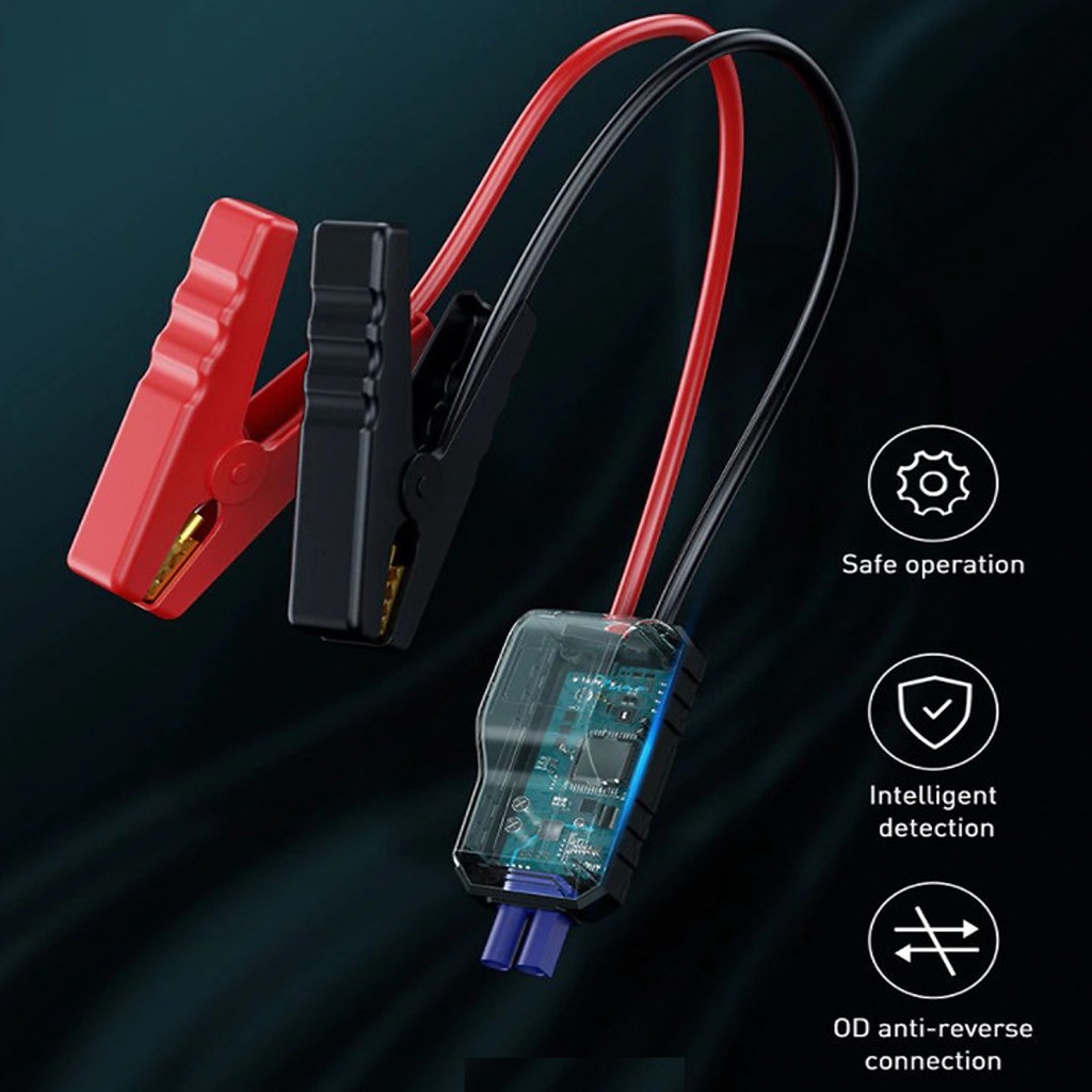 Bộ kích bình ắc quy ô tô Baseus CRJS03-01 kiêm sạc dự phòng 12000mAh, max 1000A chính hãng cho xe máy, mô tô, điện thoại