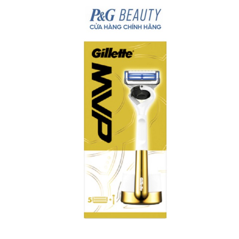 Dao Cạo Râu Gillette MVP Gồm 1 Cán Dao và 5 Đầu Dao Cạo