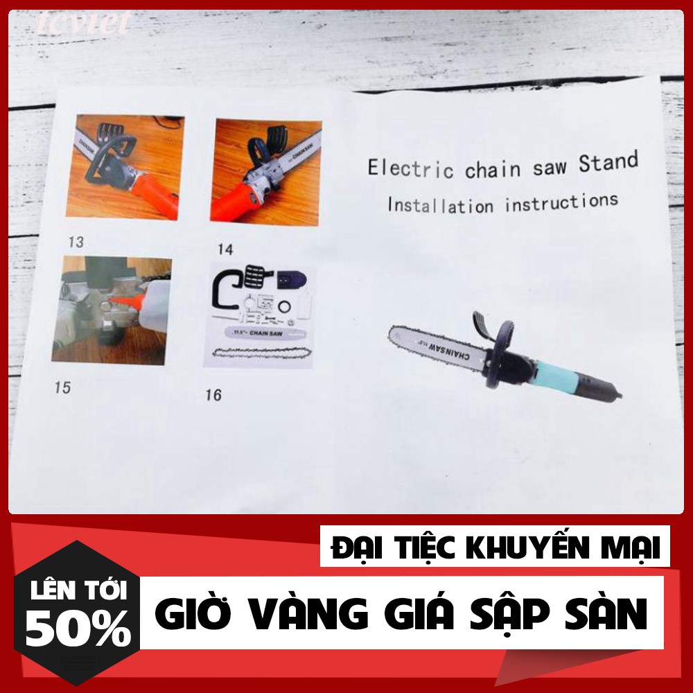 [ GIÁ TỐT NHẤT ] BỘ LAM CƯA XÍCH LOẠI 1 GẮN MÁY MÀI MÁY CẮT CẦM TAY THÀNH MÁY CƯA GỖ TIỆN DỤNG(CHO KHÁCH XEM HÀNG)