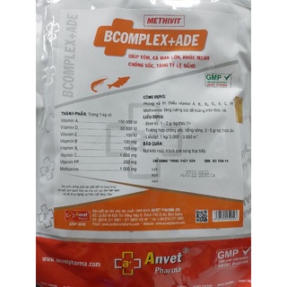 1 gói bcomplex ade 1kg giúp tôm cá mau lớn, chống sốc, tăng tỷ lệ sống hsd 28/02/2024