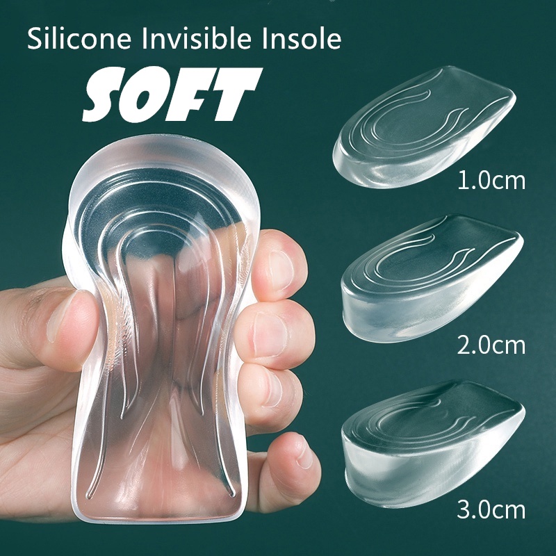 Miếng Lót Giày Tăng Chiều Cao Bằng Silicone Trong Suốt