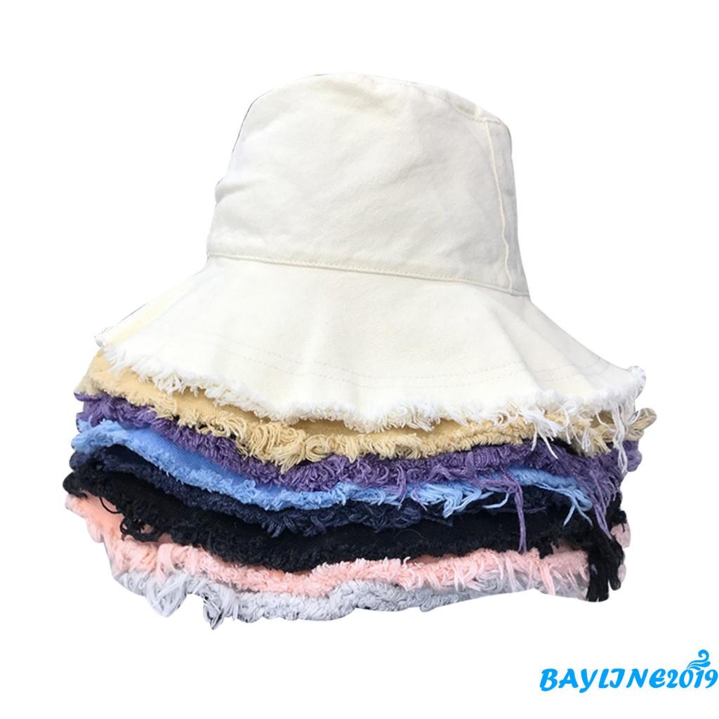 Nón bucket màu trơn thời trang mùa hè cho nữ
