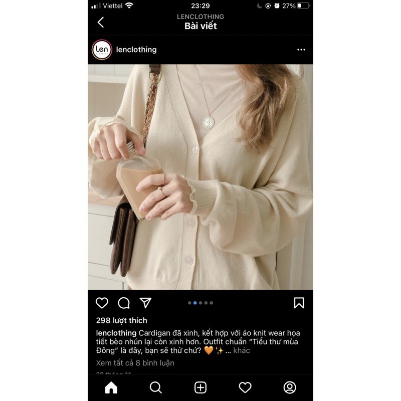 Thanh lí cardigan Len