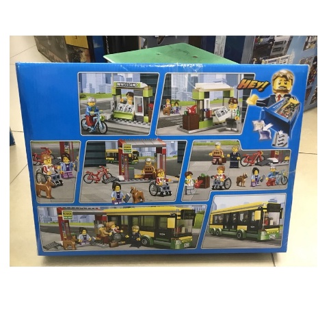 Đồ Chơi trẻ em lắp ráp xếp hình city TOWN 40021 Trạm Dừng Xe Bus có 377pcs