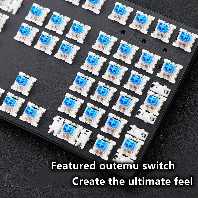 108 Bộ bàn phím cơ học Hiệu ứng ánh sáng RGB Ootemu Blue / Red Switch Bàn phím dành cho học sinh có dây Kit