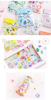 Set sticker hoa theo màu Mo-card - 45pcs