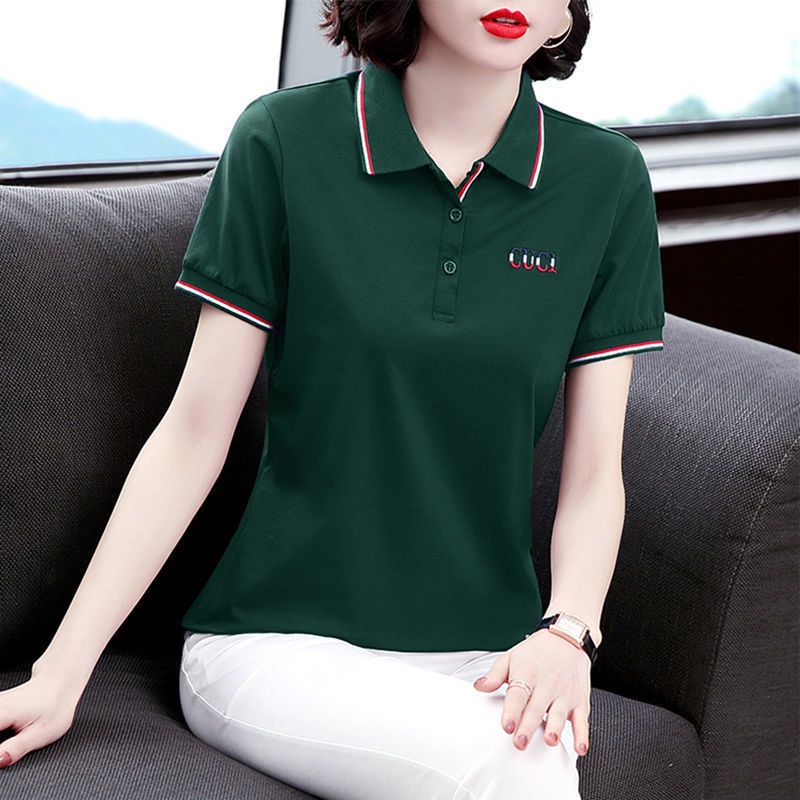 Áo Thun 100% cotton Có size Lớn Thời Trang Mùa Hè Dành Cho Nữ Trung Niên 2021