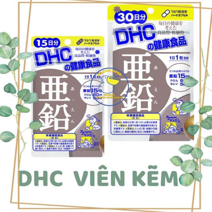 VIÊN UỐNG BỔ SUNG KẼM DHC NHẬT BẢN