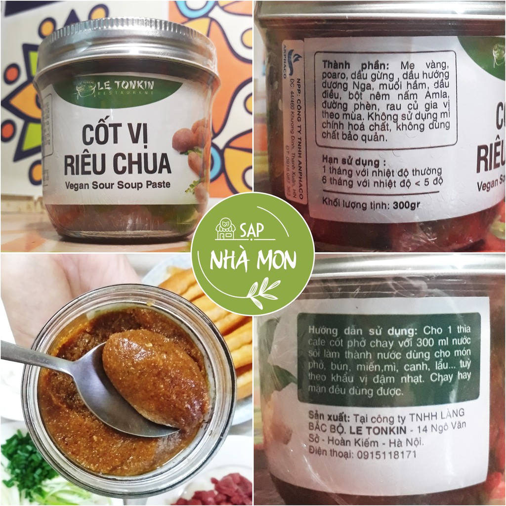 Cốt Phở Chay Vị Riêu Chua Le Tonkin - Cốt Gia Vị Riêu Chua Letonkin 300g