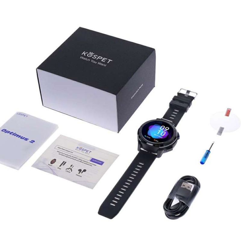 Đồng hồ KOSPET Optimus 2 4BB+128GB Camera 13 triệu xoay Điện thoại đồng hồ thông minh Android