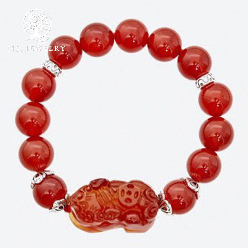 Vòng tay charm tỳ hưu đá - NQ Jewelry