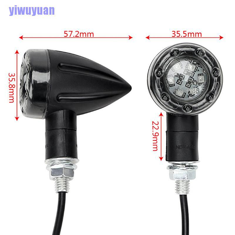 Đèn Led Xi Nhan Màu Hổ Phách + Đỏ Cho Xe Máy / Xe Đạp