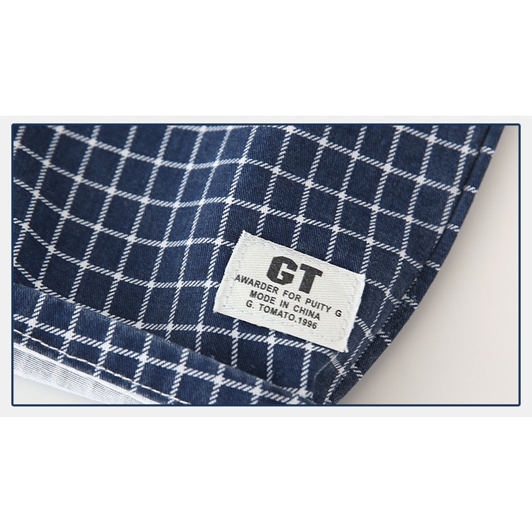 Quần short vải cotton kẻ sọc ca rô thời trang mùa hè dành cho bé trai 90-130cm