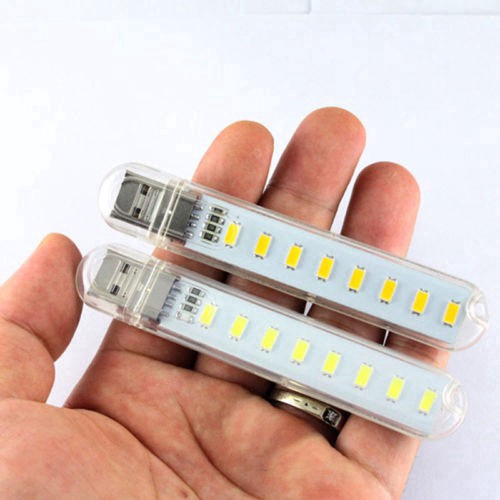 Thanh đèn LED mini 3 bóng, 8 bóng siêu sáng cổng cắm USB thích hợp để bàn học, đọc sách đầu giường | WebRaoVat - webraovat.net.vn