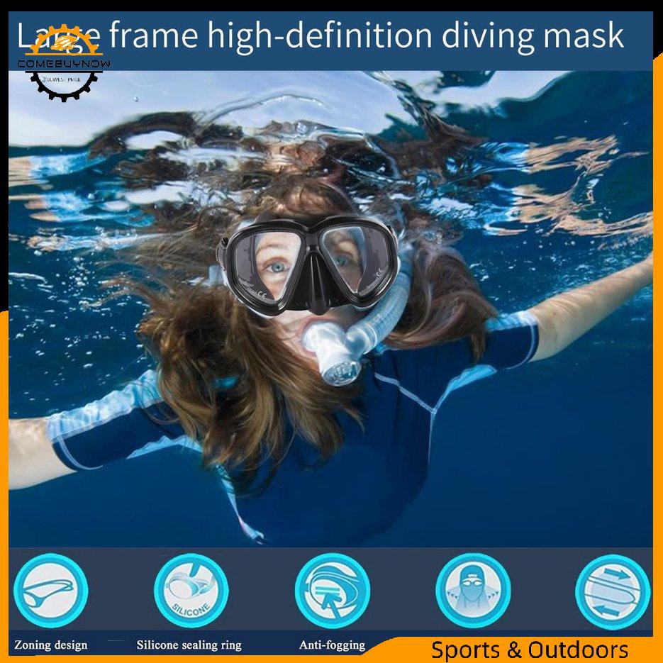 Kính bơi lặn tròng kính cường lực an toàn với dây đeo điều chỉnh được