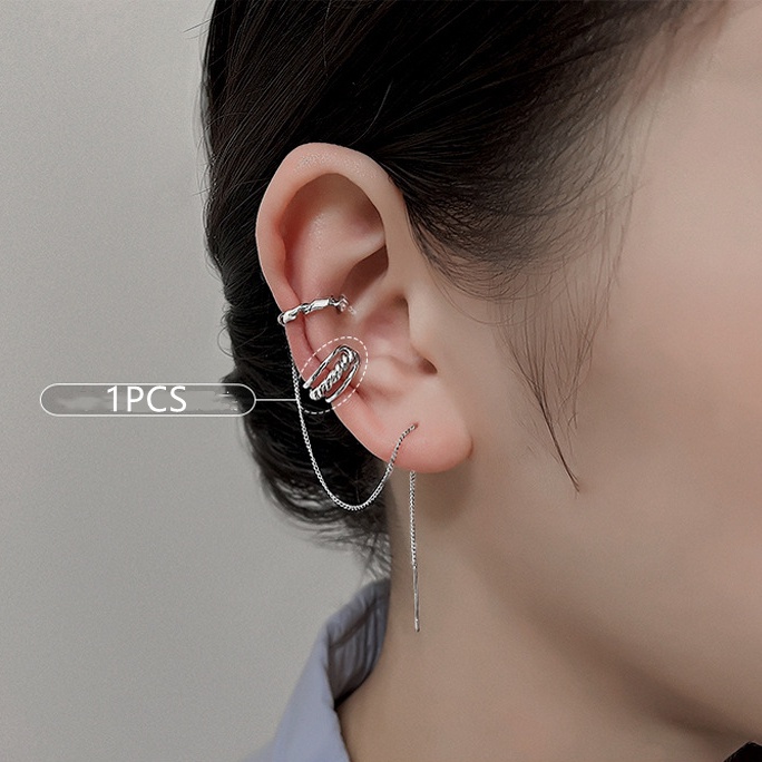 1 khuyên kẹp tai mạ bạc đính đá zircon phong cách Hàn Quốc thời trang cho nữ 40 kiểu