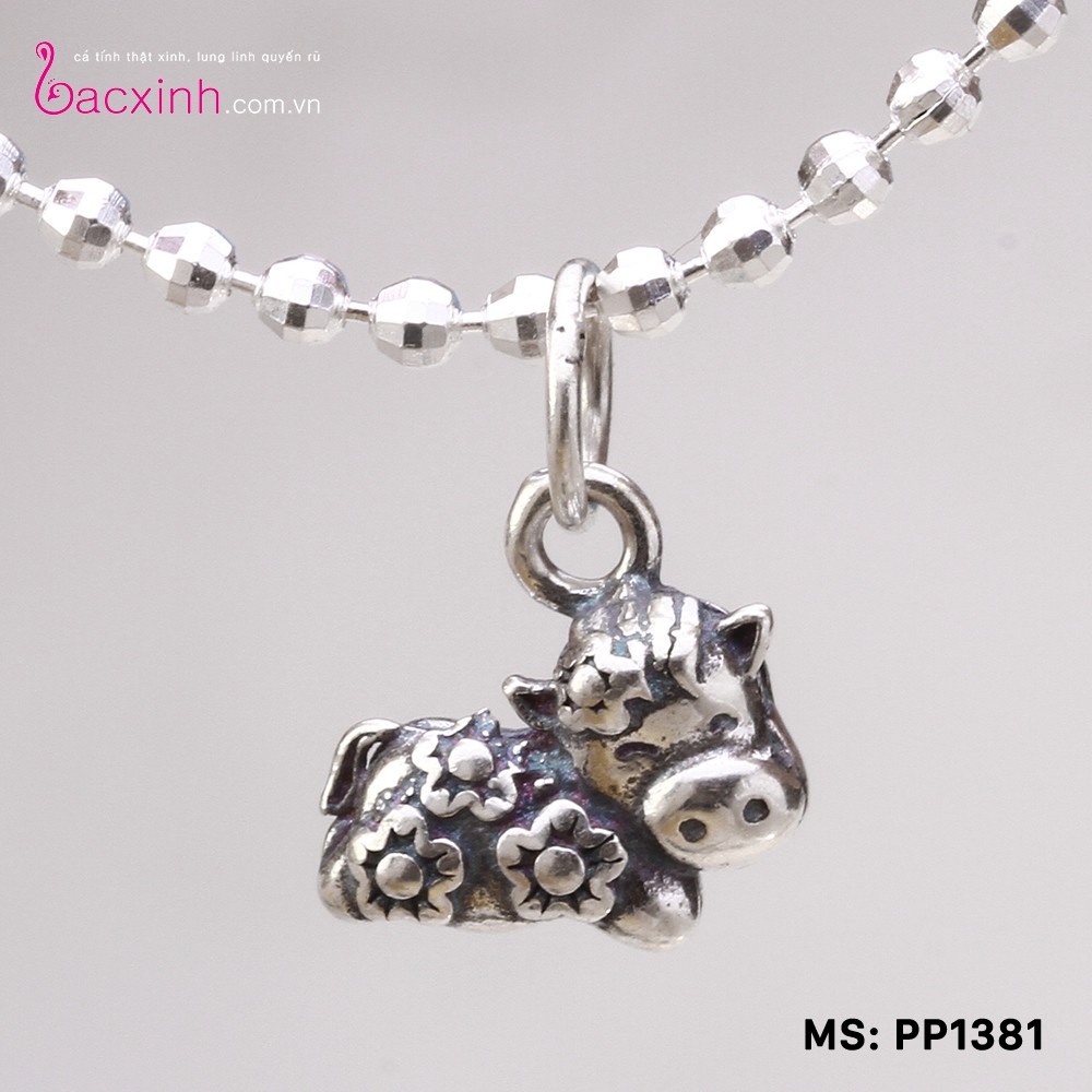 Mặt đeo dây chuyền, lắc tay, lắc chân cho bé 12 con giáp bạc Thái 925 Bạc Xinh Huệ Ngân - Quà Tặng Tuổi Ngọ PP1381-MDC