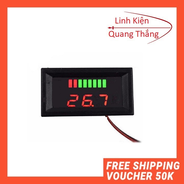 Đồng hồ led đo dung lượng acquy 12v - 60v- n Mạch đo dung lượng acquy , xe điện ...