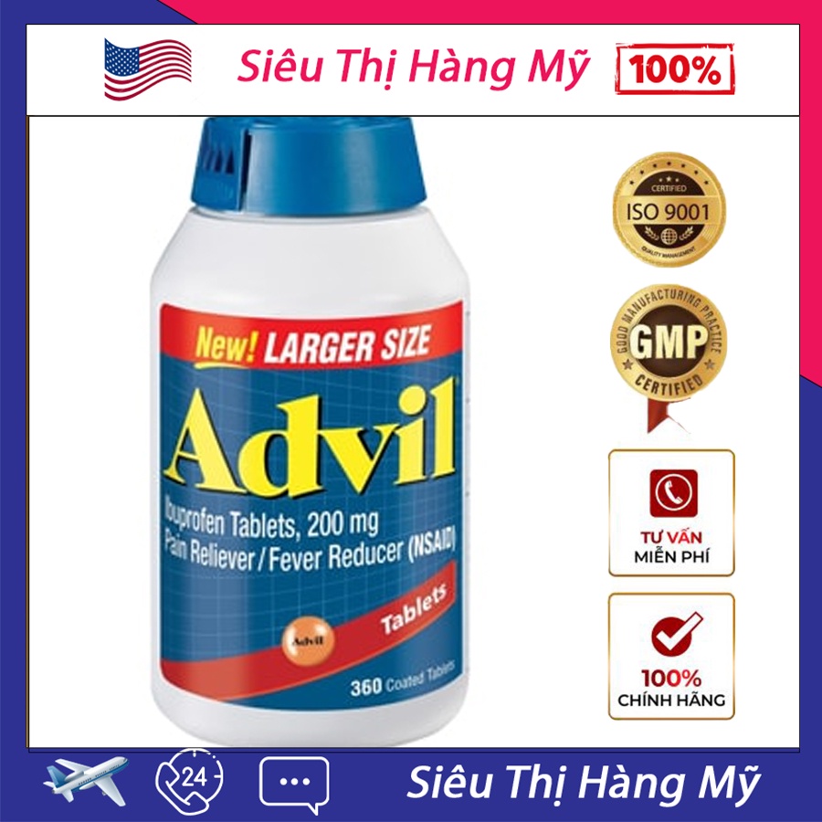 advil 360 viên chính hãng Mỹ, BILL đầy đủ