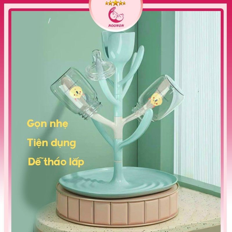 Khay úp bình sữa - Giá úp bình hình cây sạch sẽ, tiện lợi