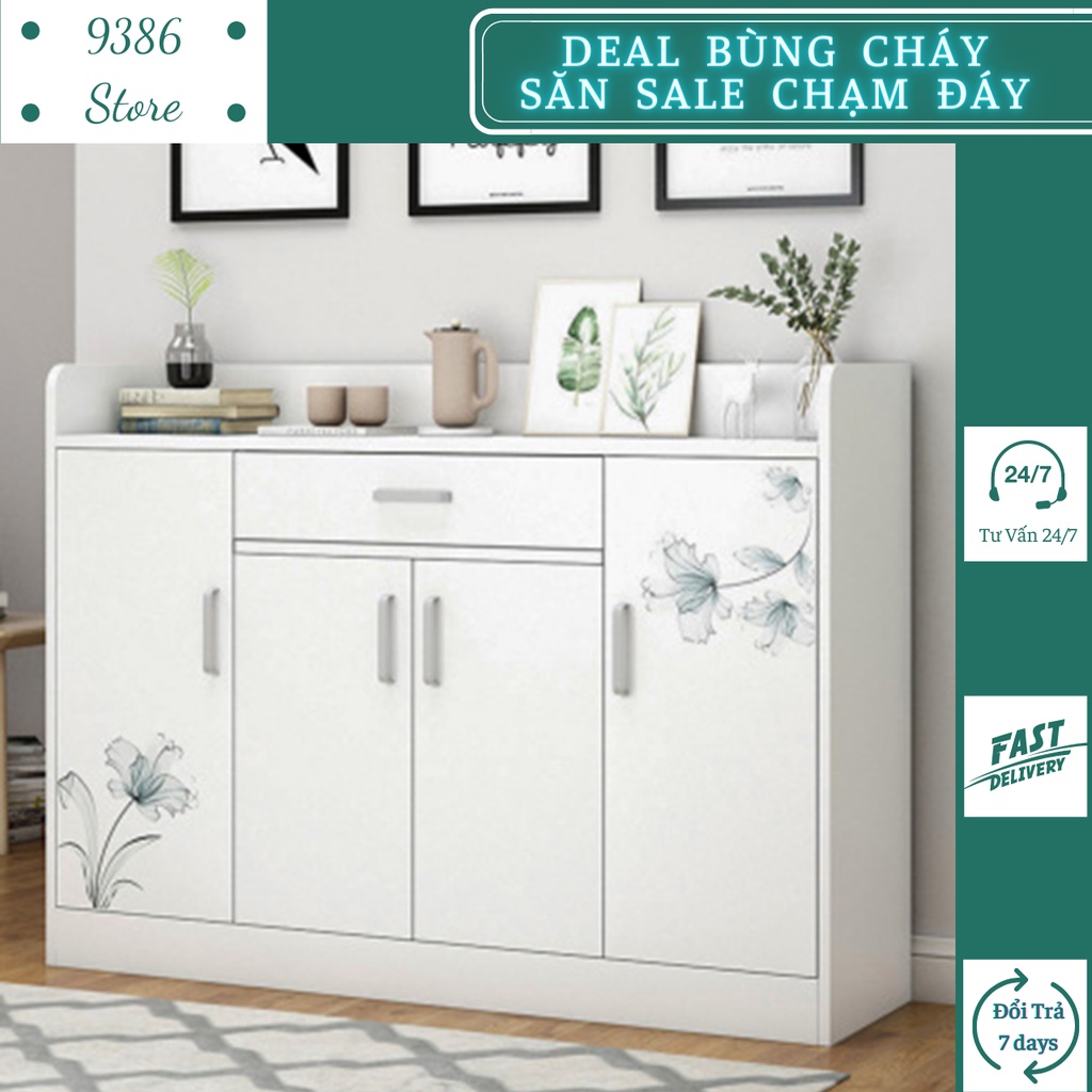Tủ giày gỗ phong cách hiện đại 4 cánh 1m2 TUR011 9386STORE