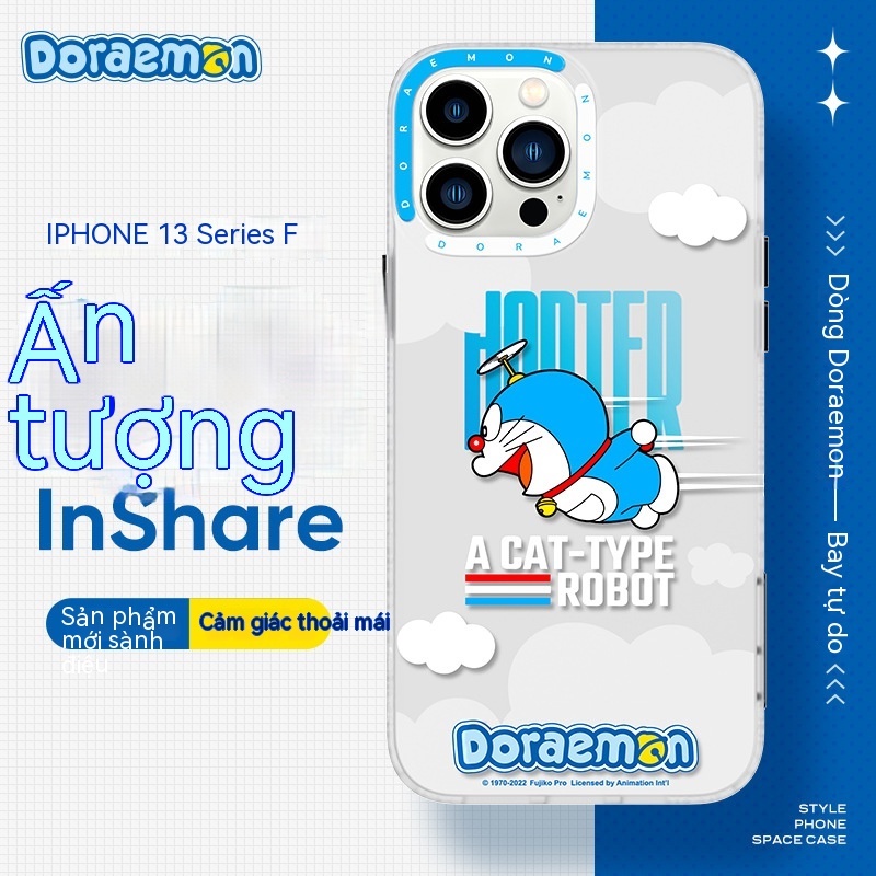 Ốp Điện Thoại Họa Tiết Doraemon Bảo Vệ Cho iPhone 13