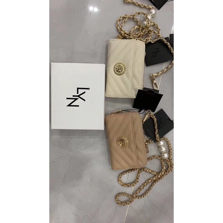 Ví lyn kèm dây đeo hạt ngọc