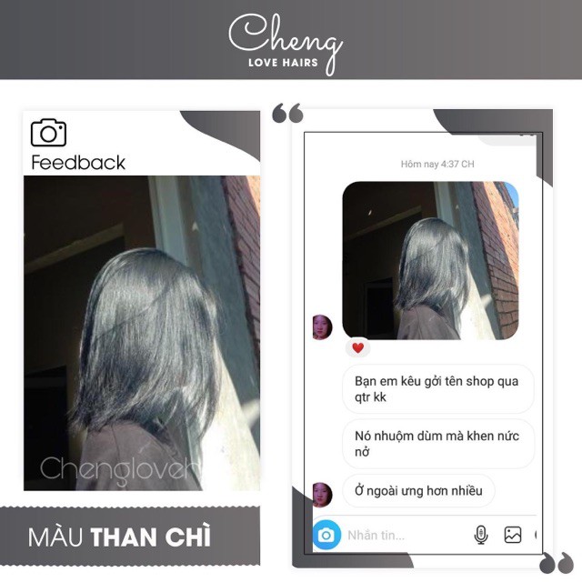 [KHÔNG TẨY] Thuốc nhuộm tóc THAN CHÌ lên từ nền đen tự nhiên Chenglovehairs, Chengloveshair, Chengloveshairs, Chengloveh | BigBuy360 - bigbuy360.vn