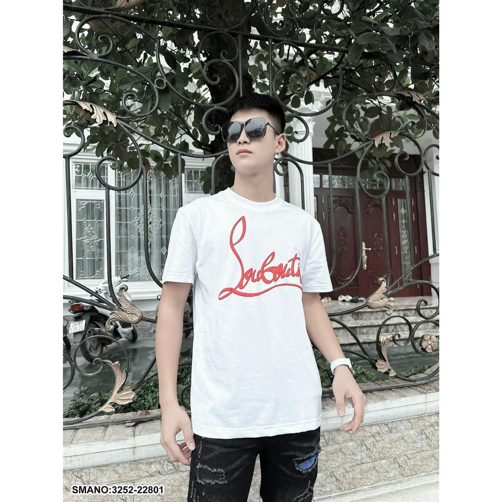 Áo Phông LC Trơn ❤ Áo Thun Tay Lỡ Logo In Chìm Chất Cotton Dày Dặn